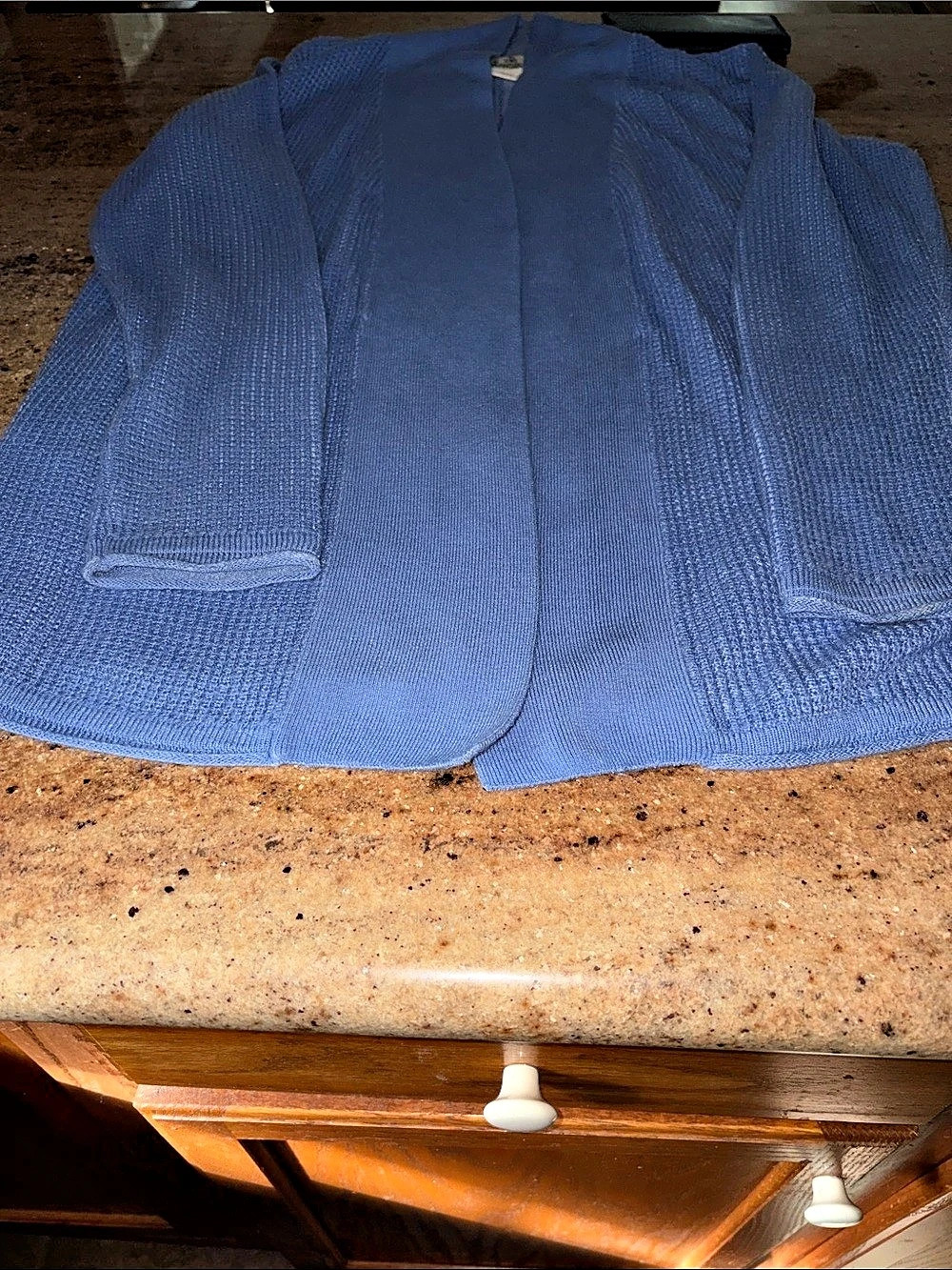 Nouveaux Blue Knit Cardigan Size XL Like New